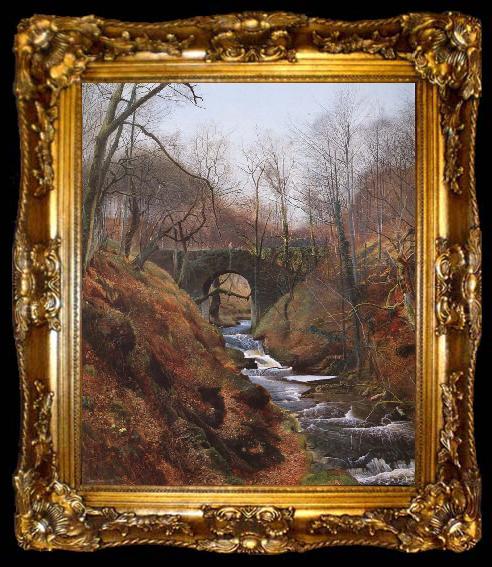 framed  Atkinson Grimshaw Ghyll Beck Barden Yorkshire Early Spring, ta009-2